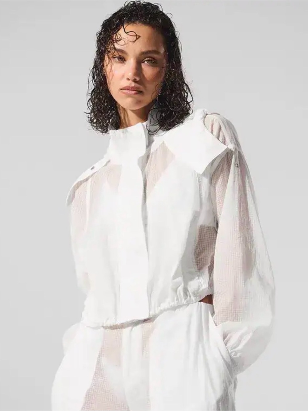 ALO cropped game time full zip jacket